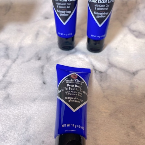 Jack Black Trio Deep Dive Glycolic Facial Cleanser Gift Set, NEW - 3 x 14 ml - Picture 3 of 7